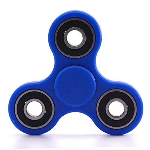 WOAFLY Fidget Spinner EDC ADHD Focus Toy Ultra Durable High Speed Si3N4 Hybrid Ceramic Bearing 1-3 Min Spins , Non-3D Printed(Blue)