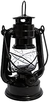 Hurricane Lantern Lamp ROOVON Retro Style Decorative Battery Lantern for Indoor and Outdoor Garden Porch Patio Room Wall Top, Black.