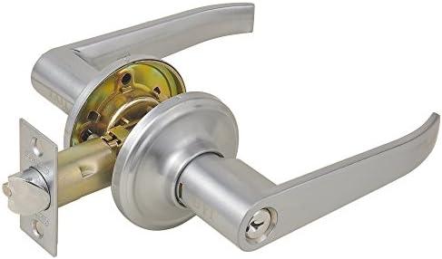 SUMBIN Bedroom Door Locks With Keys Entry Door Lever,Medium Duty Lockset,Satin Chrome Finish