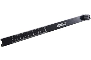 Tusk Sliding Sag Scale – Adjustable Aluminum Tool for Dirt Bike Rear‑Shock Race‑Sag Measurement