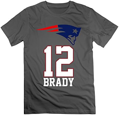 Chocy Men's Tom #12 Brady New England Football Team Patriots Particular Tshirt DeepHeather Size XL