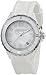 Akribos XXIV Women's AK502WT Ceramic Case with White Rubber Strap Watch