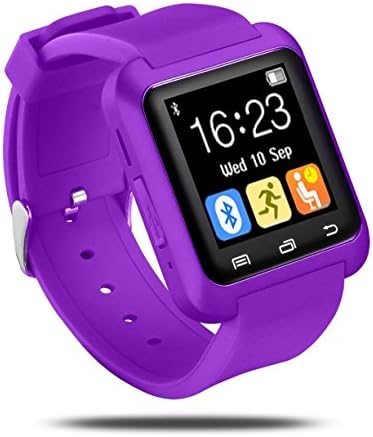 Colofan Smartwatch Luxury U8 Bluetooth Smart Watch WristWatch Phone with Camera Touch Screen for IOS Iphone Android Smartphone (purple)