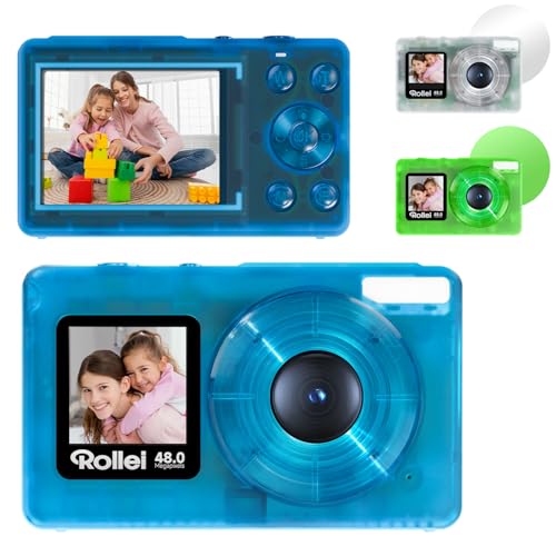Rollei Compactline Pocket Blau Transparent Digitalkamera 48MP 4K