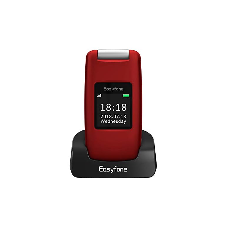 Easyfone PrimeA1 3G Unlocked Senior Flip Cell Phone, Big Button