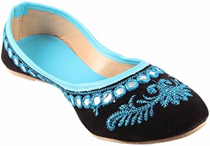 Red Choice Collection Handmade Ethnic Rajasthani Velvet Mojari Jutis Bellies for women and Girls