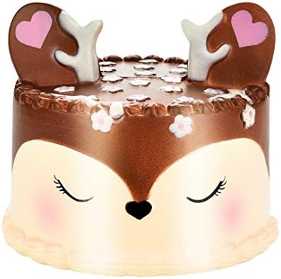 MMUA Squish y Jumbo Deer Cake Slow Rising Scented Squeeze Toy Collection Cure Gift (Brown)