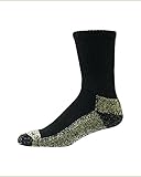 Aetrex Copper Sole Unisex Diabetic Socks Crew (Large, Black)