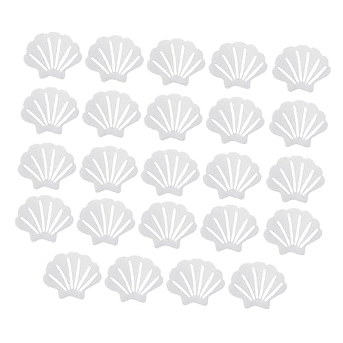 Holibanna 24pcs Shell Shape Stickers Slip Shower Adhesive Pack for Bathroom Boys and Girls Decor