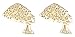 GWOOD Nefertiti Egyptian Queen Beautiful Woman Earrings Post Style Pierced (GOLD COLOR)