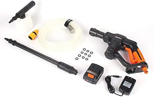 Hauggen1 Portable Cordless Hydroshot Portable Power Cleaner Li-ion 320psi 20V Pressure Washer Cleaner Gun Car Washer
