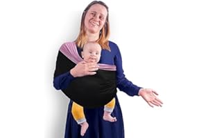 TKKOK Baby Wrap Carrier, Unisex Baby Carrier, Lightweight & Ultra Soft, Easy to Wear Baby Wrap, Perfect for Newborn Toddlers