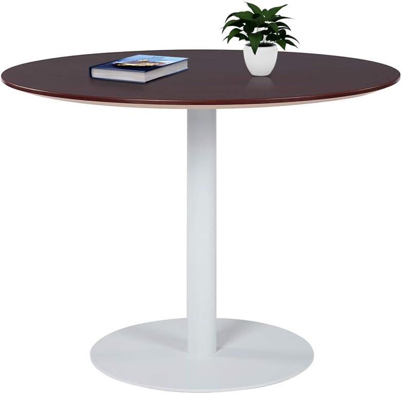 Sunon Round Cafe Conference Table, 40" x 30" Height, Mahogany