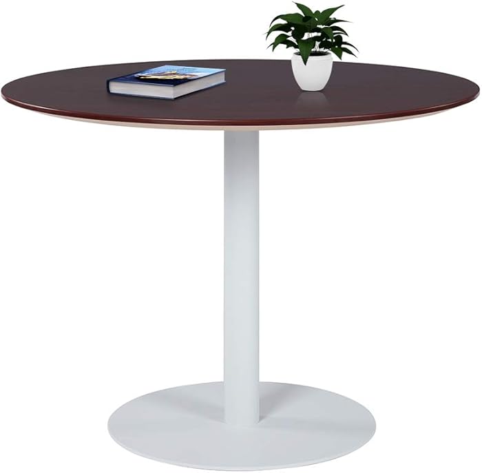 Sunon Round Cafe Conference Table, 40" x 30" Height, Mahogany