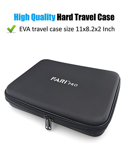 FARI All In One Multifunctional Rechargeable Electric Hair Trimmer Grooming Kit Nose Ear Beard Clipper and Mustache Trimmers Shaver Suit Hair Cutter for Barbers Salon with EVA Case (Gold)