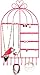 WELL-STRONG Earring Necklace Holder Birdcage Wall Mount Jewelry Organizer Hanger for Girls Pink