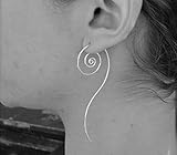 Leiothrix Spiral Stud Earrings Jewelry for Women and Girls