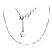Hoops & Loops Sterling Silver 1.5mm Rolo Adjustable Chain Necklace 20 Inches