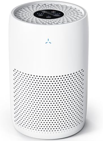 GOAMGE Air Purifier for Bedroom Home 60㎡, CADR 170 m³/h, 4 Speed mode with Timer, Air Purifiers with 25db Quiet Sleep Mode, HEPA Air Filter Removes 99.97% of Pollutants, Dust, Pet Dander, Odour, Smoke