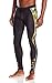 Firm abs Compression Pants GYM Running Tights Length Pants Leggings For Men Youth Boy; Black/Yellow Medium