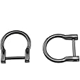 HAHIYO D-Rings with Screw Shackle Horseshoe U Shape Key Ring Purse Holder Screw in Both Sides Line up for Strap Bag