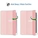 JETech Case for iPad Pro 12.9-Inch (2020/2018 Model, 4th/3rd Generation) with Pencil Holder, Support 2nd Pencil Charging, Slim Tablet Cover with Soft TPU Back, Auto Wake/Sleep (Rose Gold)