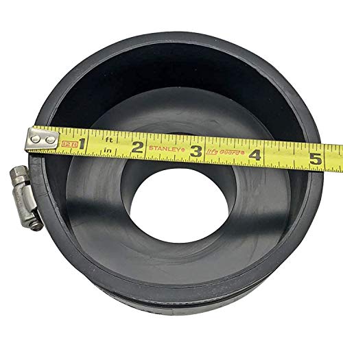 Flexible PVC Rubber Coupling with Stainless Steel Clamps 4 x 2 Inch
