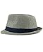 RuggedButts Infant/Toddler Boys Fedora - Gray/Navy - 12-24m (M)