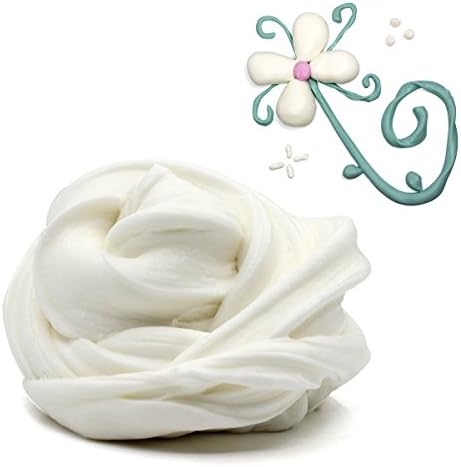 Sisland Fluffy Slime - 7 OZ Jumbo Floam Slime Scented Sludge Extrusion Foam Cloud Putty, Non-Sticky Super Soft Stress Relief Squishy Stretchy Toy for Kids and Adults, Party and School Supply (white)