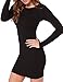 Haola Women's Sexy Casual Long Sleeve Short Dress Mini Dress