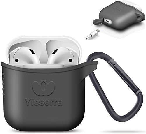 AirPods Case Airpods Skin Silicone Protective Case Apple Airpods Case Cover Keychain for Apple AirPods Accessories(Slate Grey)