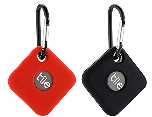 (2 Packs) Silicone Cases for Tile Pro 2020 and 2018,Doweiss Premium Soft Skin Rubber Protective Case Cover Anti Scratch Light Weight with Clips Keychain (Black + Red)