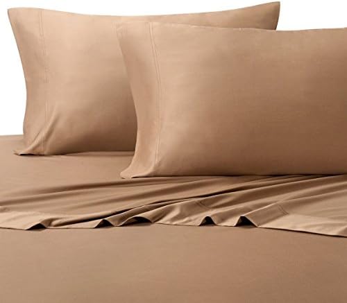 TENCEL EUCALYPTUS ABRIPEDIC SOFT &amp; COOL SHEETS Luxurious &amp; Breathable made from Sustainable 100% Fiber from Eucalyptus Trees, fits up to 18" deep Mattress (Taupe, Standard Pillowcase Pair 20x30)