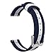 MoKo 18mm Watch Band, Fine Woven Nylon Adjustable Replacement Strap for 18mm Sport Strap, Blue & White