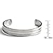 Grooved Stainless Steel Men's Cuff Bracelet