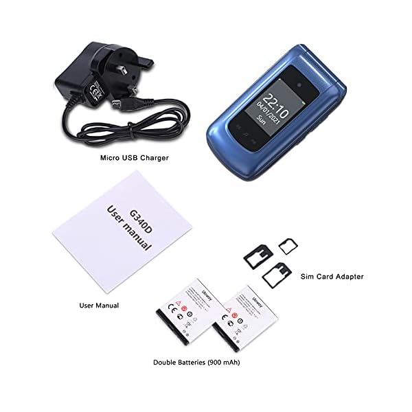 Uleway-Big-Button-Mobile-Phone-for-Elderly-Unlocked-Senior-Mobile-Phone-Easy-to-Use-Pay-as-You-Go-Flip-Phone-with-SOS-Emergency-Button-Loud-Speaker-24-177-Dual-Screen Uleway Unlocked Flip Phone Sim Free, Big Button Mobile Phone for Elderly Easy to Use Pay as You Go Basic Mobile Phone…