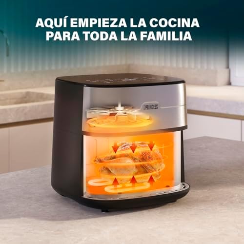 Fritadeira de ar de dupla temperatura 8L XXL, fritadeira de ar com elemento de aquecimento duplo para cozedura mais rápida e resultados crocantes, 15 em 1, sem BPA e PFAS, 2000 W, 182280