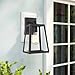 Emliviar Outdoor Wall Lighting Fixture 2 Pack, Wall Light Fixture in Black Finish with Clear Bevel Glass, 12