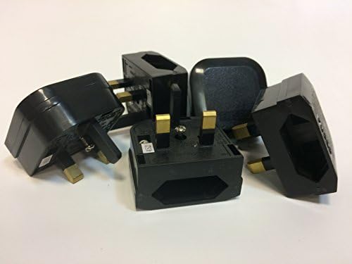 VASI4KO 5 X Euro 2 Pin to 3 Pin Converter Plug/Adapter - Black