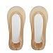 Women's No Show Nylon Socks Arch Support Sponge Cushion Liner (2 Pairs) (Shoe-Size 5-6, 2Nude)