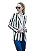 Moxeay Black and White Striped Blazer Jacket Halloween Beetlejuice Costume(M)