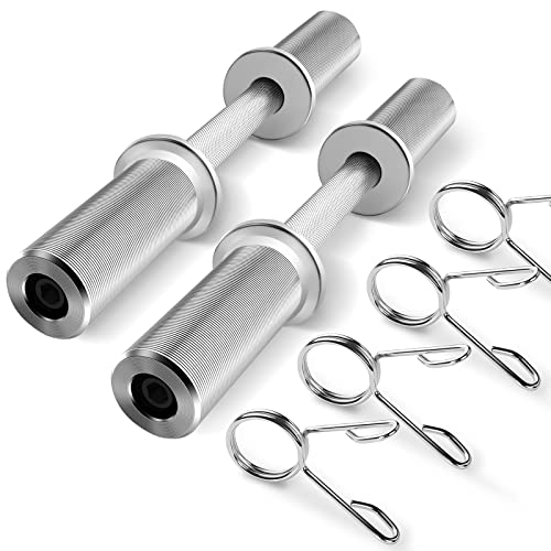 UBOWAY Adjustable Dumbbell Bars 20inch Threaded Handle Weights Set of