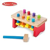 Melissa & Doug Deluxe Pounding Bench Wooden Toy with Mallet
