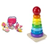 Product Bundle Melissa & Doug Purse Fill and Spill & Rainbow Stacker Bundle Book