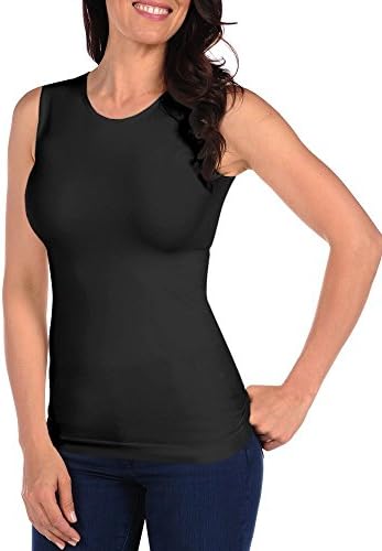 Sleeveless Crew Neck Top (Black)