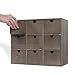 brightmaison Rustic Wood Walnut Finish Desk Drawer Organizer - 9 Drawers Office Desktop Drawer Storage Cabinet Craft Sewing Supplies