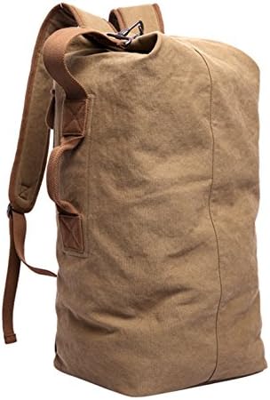 HeHe Hiking Backpack,Cylinder Canvas Backpack Large Capacity Outdoor Sport Hiking Trekking Camping Travel Backpack Pack,Business Military Backpack with Three Ways of Carrying