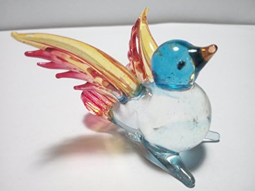 Pswmpch Glass Blown Figurine Miniature Handmade Collectible Gift Toy (Bird color1)