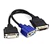DMS 59 Pin VGA DVI Cable, CABLEDECONN DMS 59 Pin Male to DVI VGA Female Dual Monitor Extension Cable Adapter for Lhf Graphics Card (dus 59 pin Dual vga+dvi)