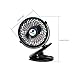 Glovion Mini Desk Fan, Clip-on Stroller Fan, 2600mAh Rechargeable Battery Clip Fan, 360 Adjustable Wind, Personal Clip or Desk Fan with Speeds Settings, Indoor& Outdoor Personal Cooler - Black